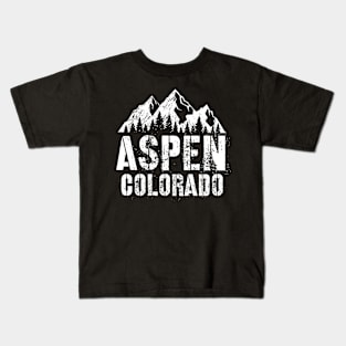 Aspen Colorado Rocky Mountains Kids T-Shirt